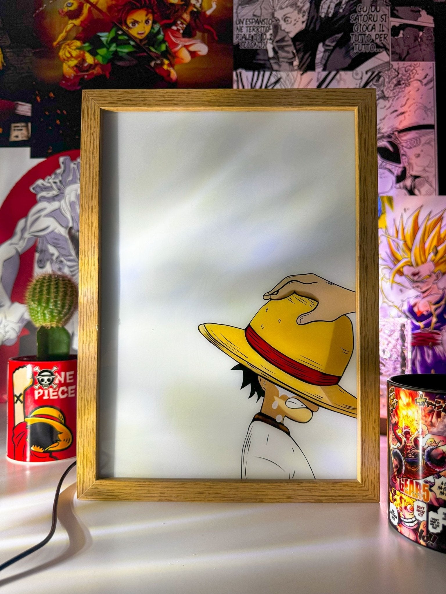 Gear 5 Monkey D. Luffy ED Light Painting Lamp Artwork - One Piece - Copisteria Graphic