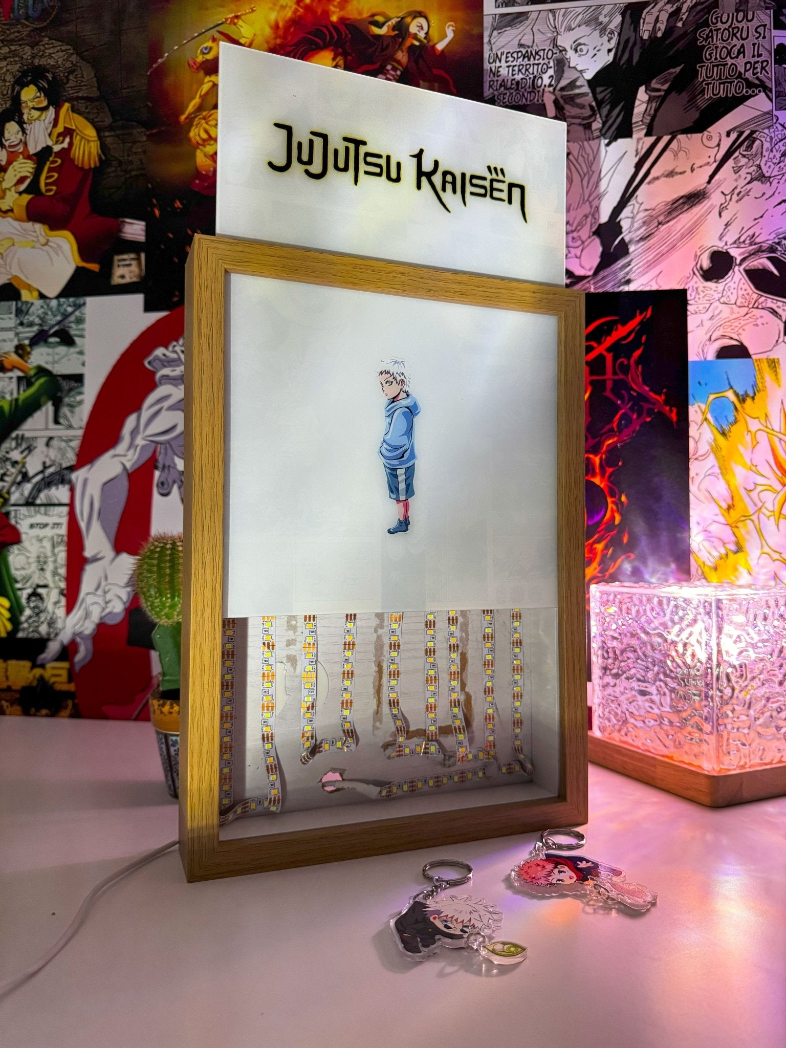 Gojo Satoru LED Light Painting Lamp Artwork - Jujutsu Kaisen - Copisteria Graphic