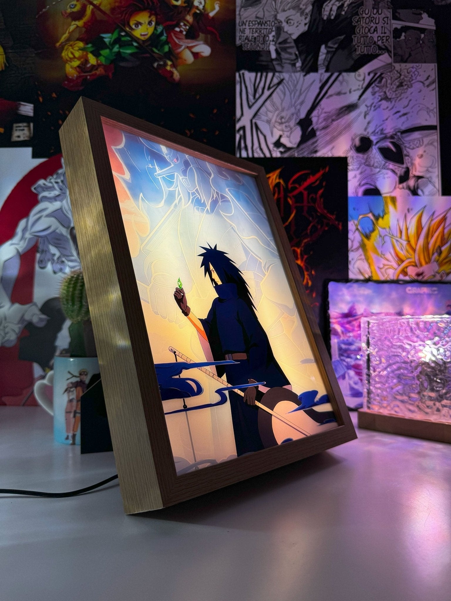 Madara Uchiha LED Light Painting Lamp Artwork - Naruto - Copisteria Graphic