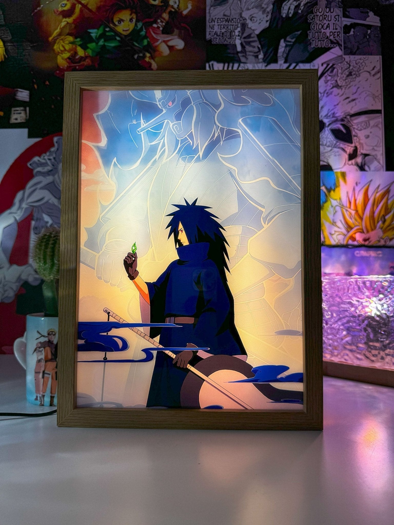 Madara Uchiha LED Light Painting Lamp Artwork - Naruto - Copisteria Graphic