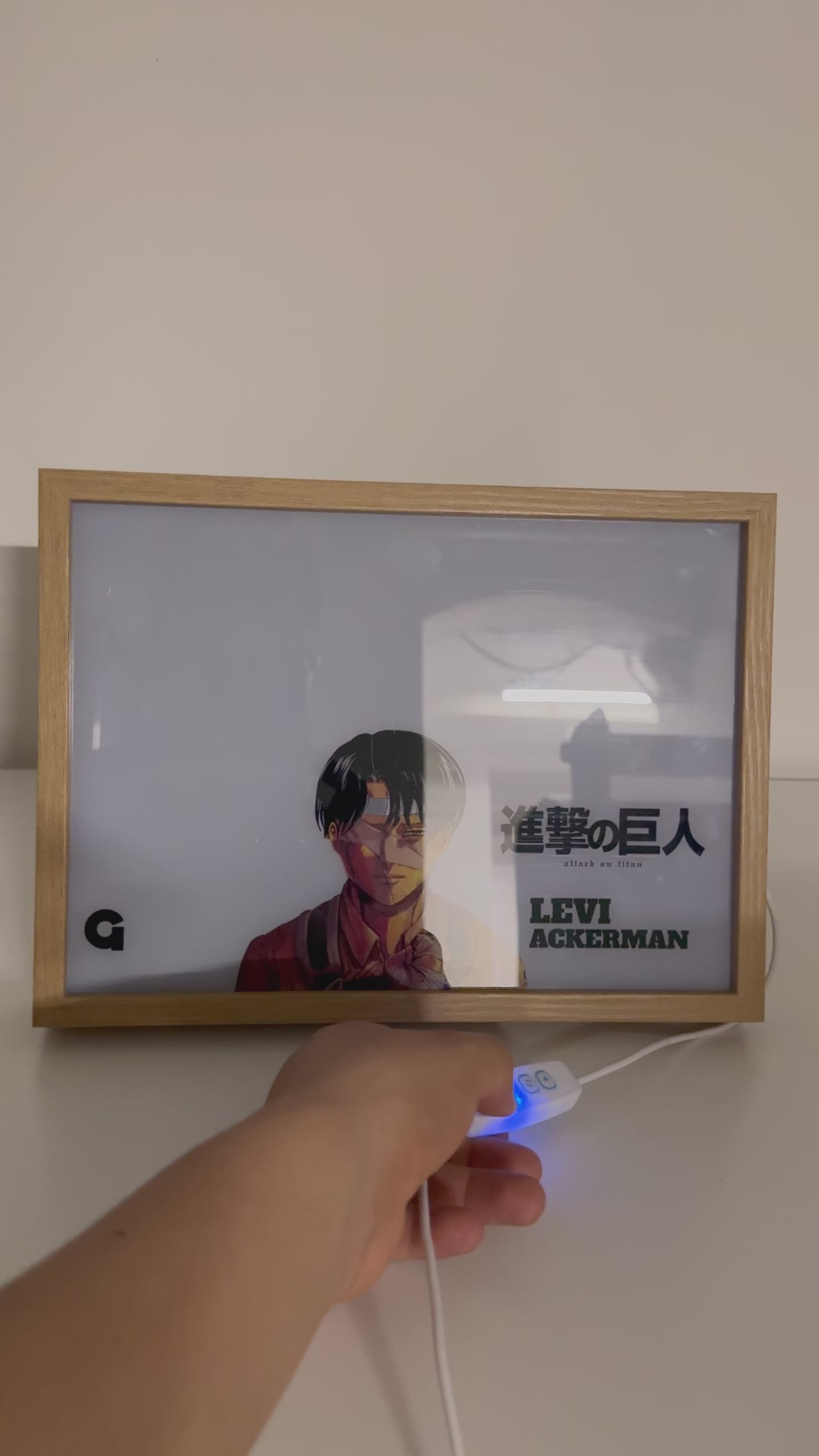 Levi Ackerman LED Light Painting Lamp Artwork - Shingeki no Kyojin