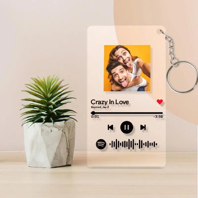 Lampada Spotify 3D rettangolare personalizzata con base in legno - Copisteria Graphic